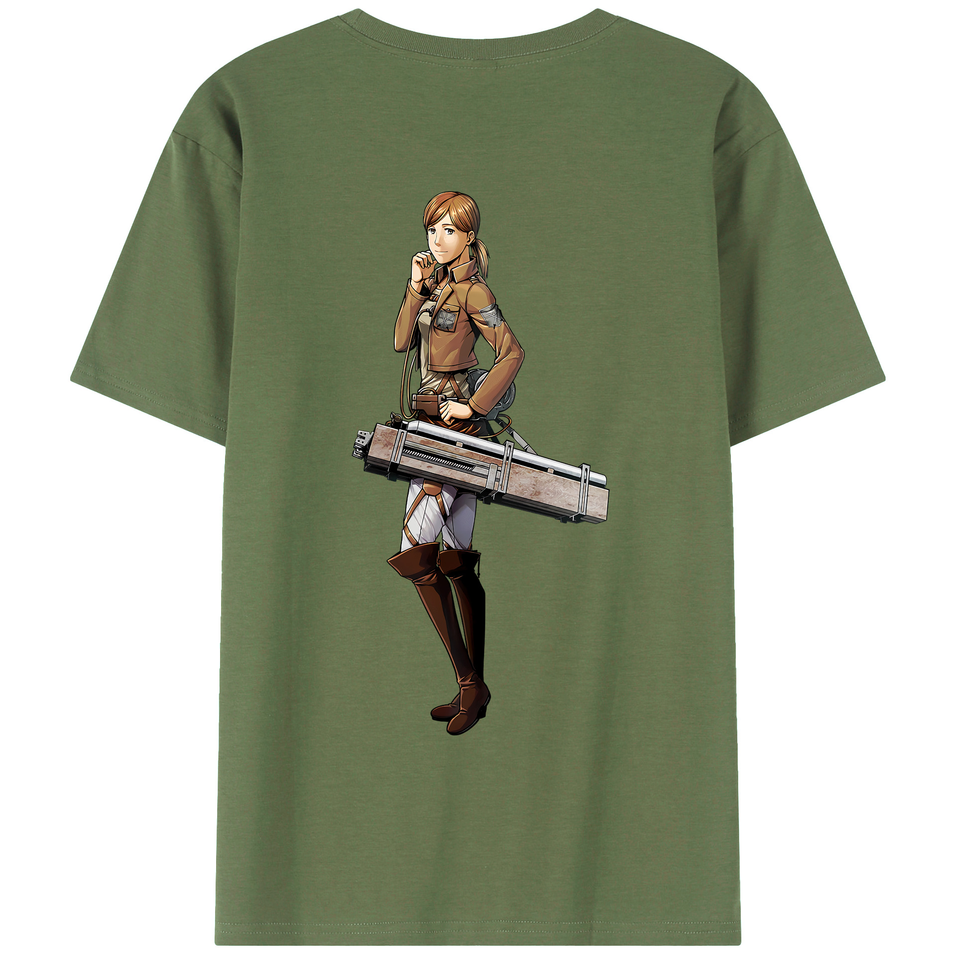 （画像用） 進撃の巨人 Attack on Titan 綿100％ メンズ半袖Tシャツ（バックプリント） 通気性